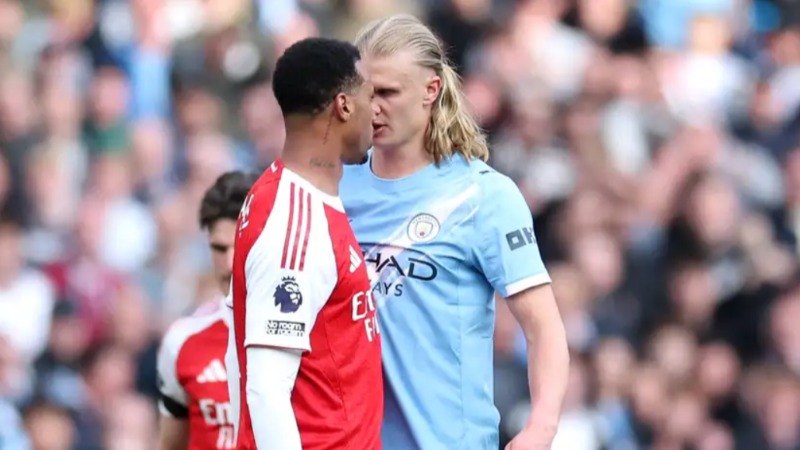 Premier League បកស្រាយមូលហេតុដែល Gabriel មិនទទួលកាតក្រហម ក្នុងករណីប៉ះទង្គិចក្បាលលើ Erling Haaland